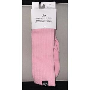 Alo Yoga Unisex Scrunch  Sock Pink Size medium NEW Valentines Spring
